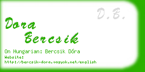 dora bercsik business card
