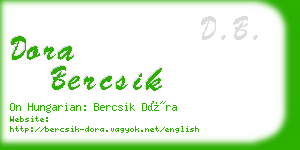 dora bercsik business card